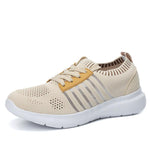 Ladies Lace-Up Knit Sneakers