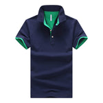 Contrast Placket Men's Polo Shirt