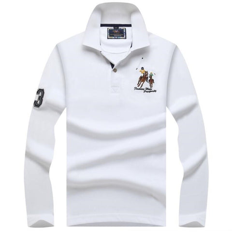 Big Pony Men's Long Sleeve Polo Shirts